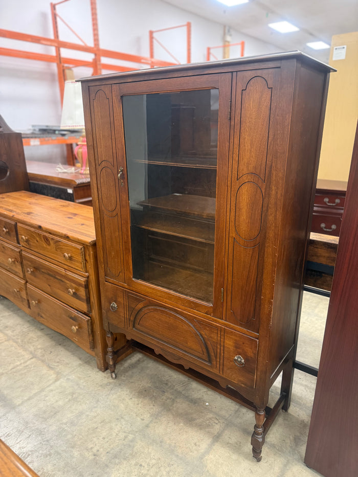 Antique Hutch Cabinet with Castors
