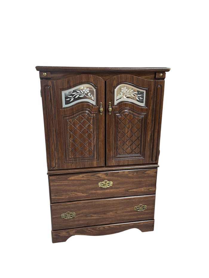 Veneer 2-Drawer Storage Cabinet
