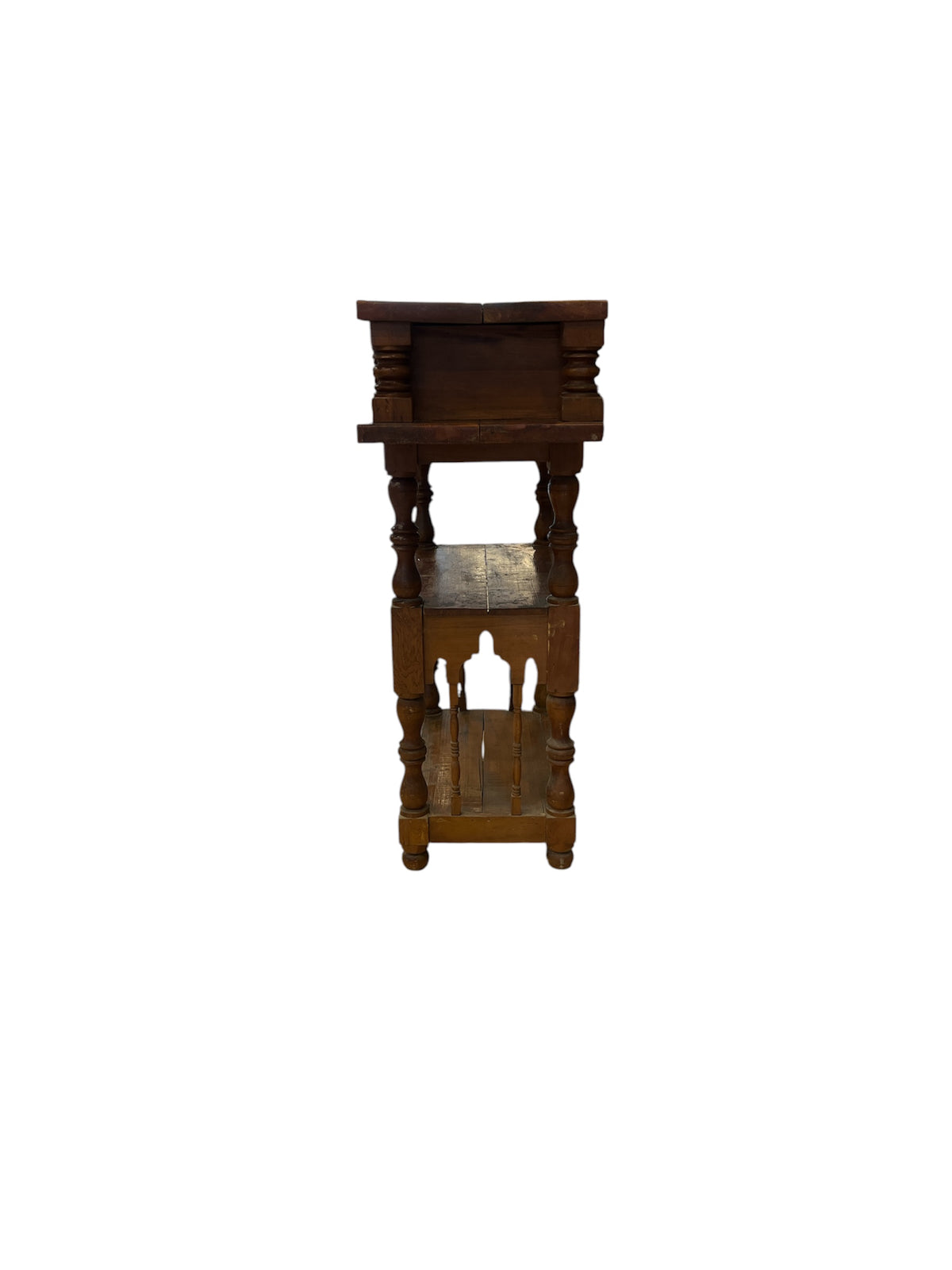 Antique 3 Tiered Tall Console Table