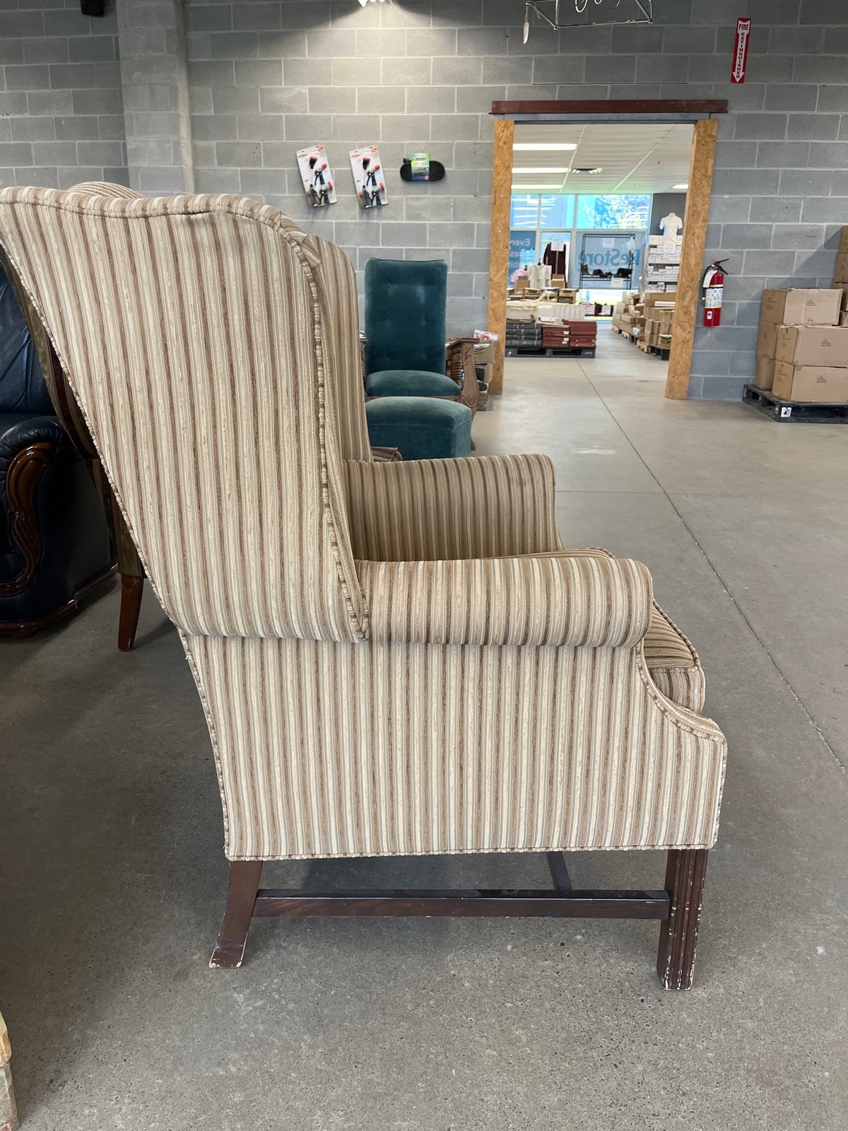 28"W Beige Armchair
