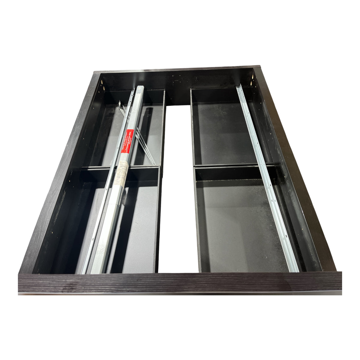 Black High Queen Bed Frame w/ Storage (AS-IS)