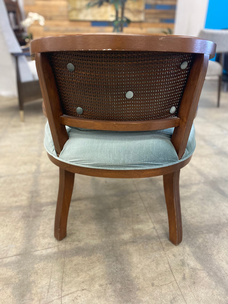 Light Emerald Rattan Lounge Chair