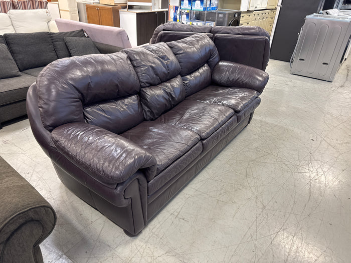 3 Seater Brown Leather Sofa