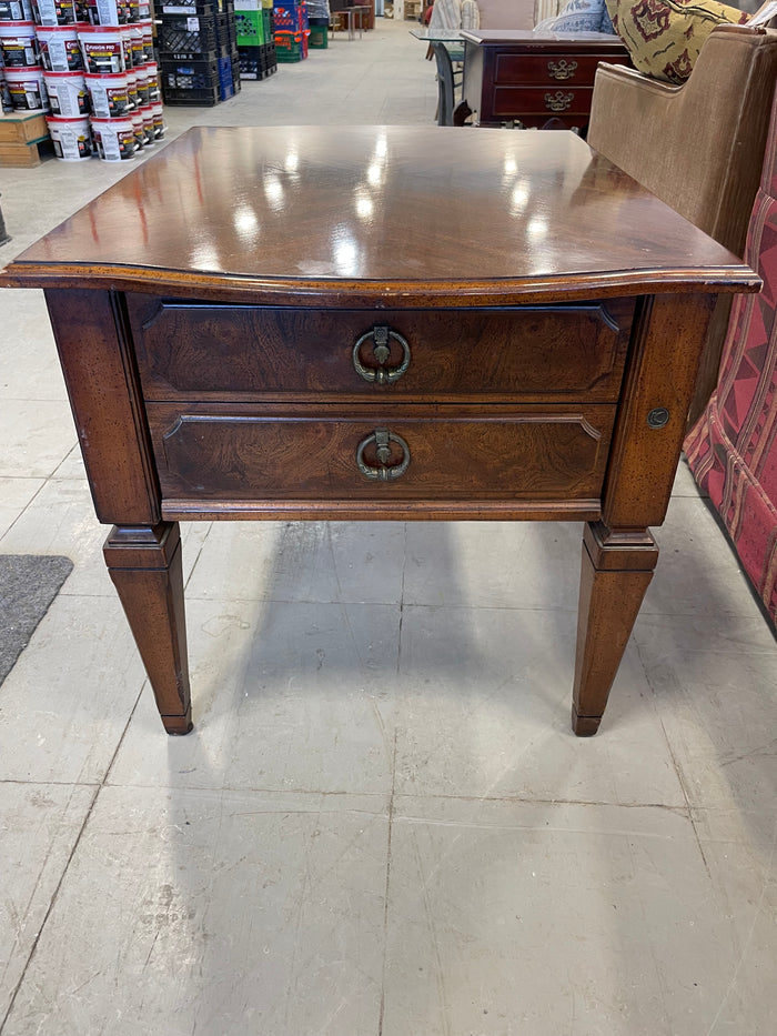 Woodgrain Side Table with One Drawer
