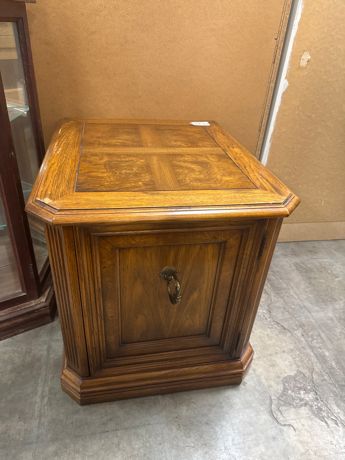 Wooden Side Table With Cabinet