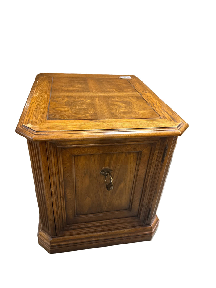 Wooden Side Table With Cabinet