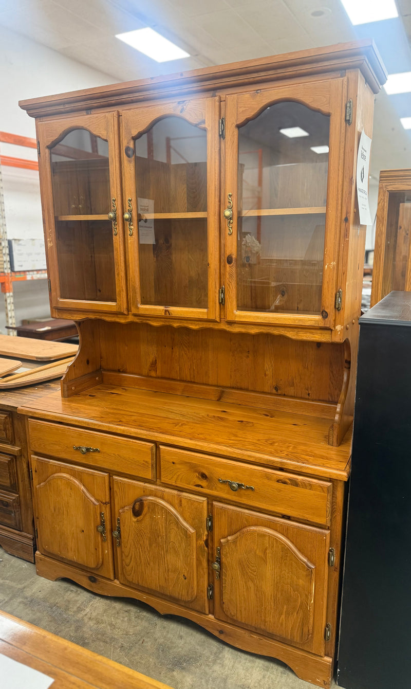 Light Wooden Buffet w/ Hutch