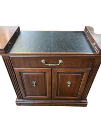 Expandable Bar Cabinet With Brass Hardware
