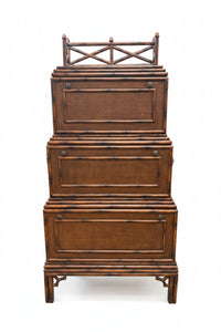 Vintage Mid-Century Three-Tiered Cabinet Desk