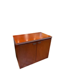 Cherry Wood Storage Cabinet With Double Doors