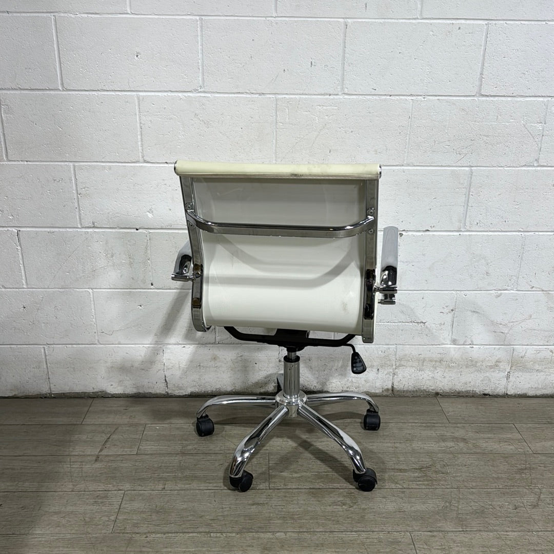 White Pleather Office Chair