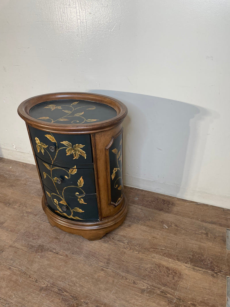Oval 3-Drawer End Table