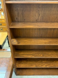 Tall Brown 7-Shelf Bookcase
