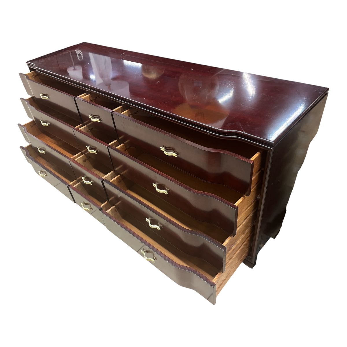 Leda Polished Mahogany Finish Bedroom Dresser