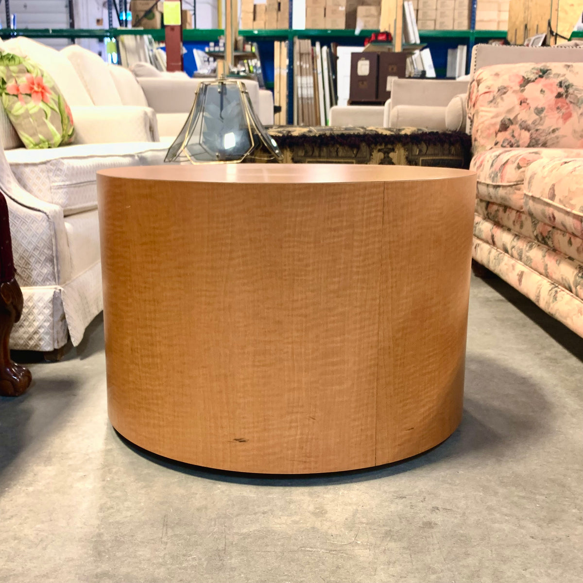25-Inch Diameter Round Wood Coffee Table
