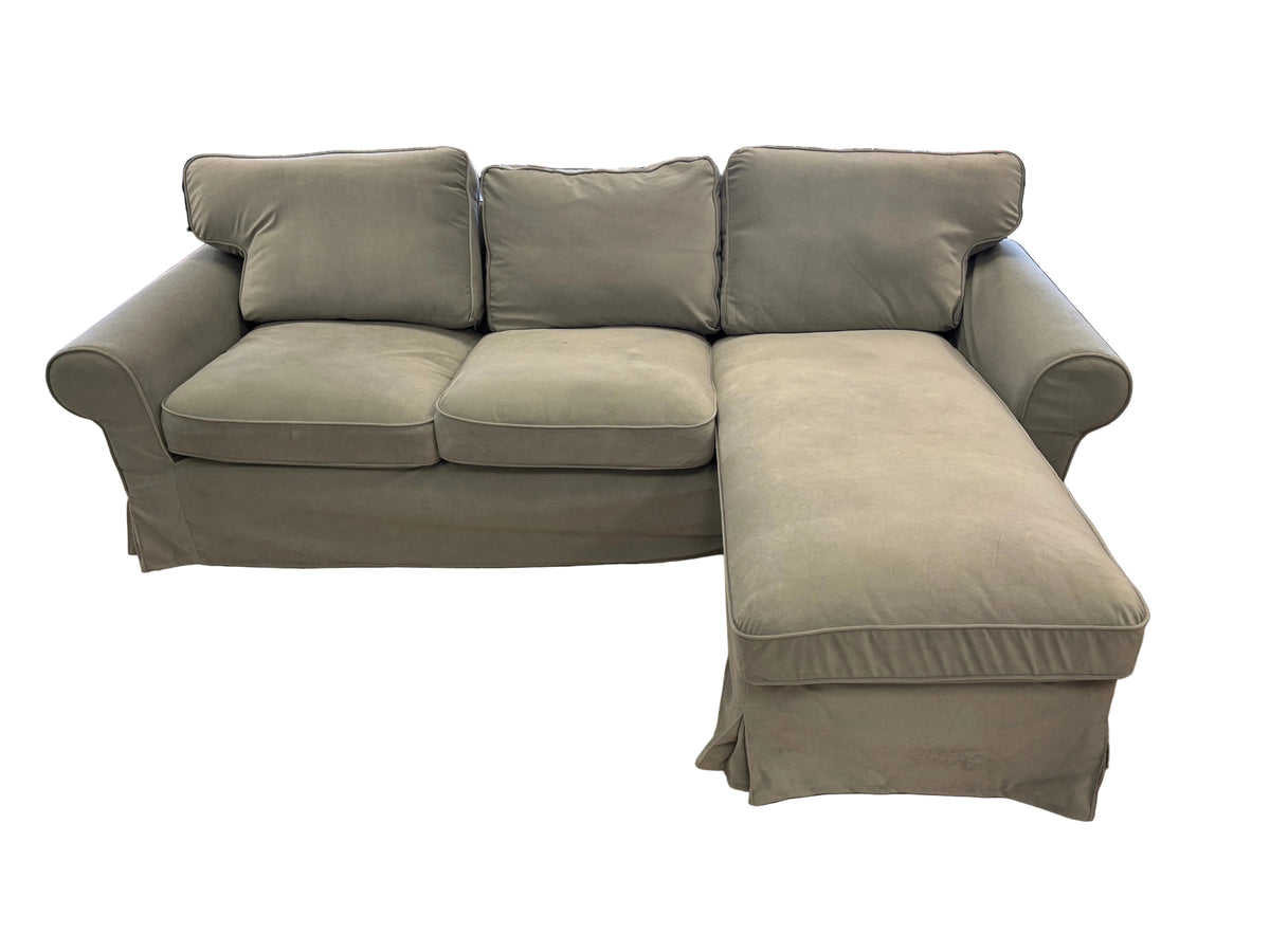 Light Green Loveseat Sectional