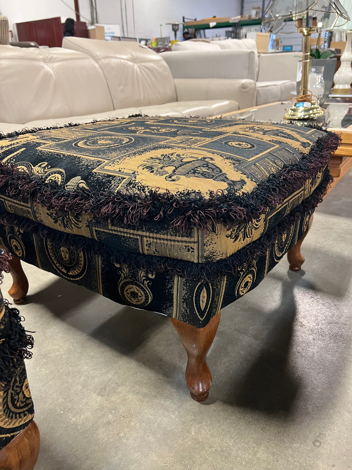 Black and Gold Ottoman