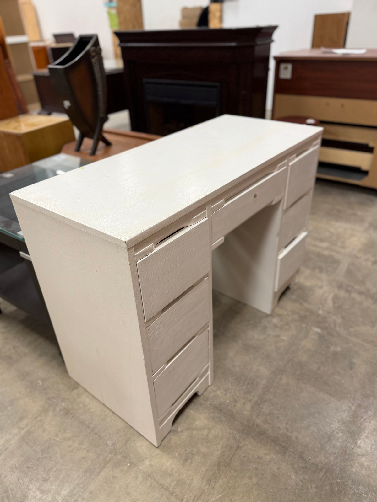 Small White Wooden Desk