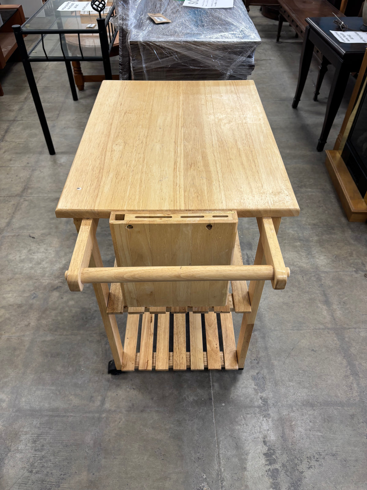 Wooden Kitchen Utility Cart