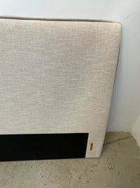 King Headboard in Beige Woven Fabric