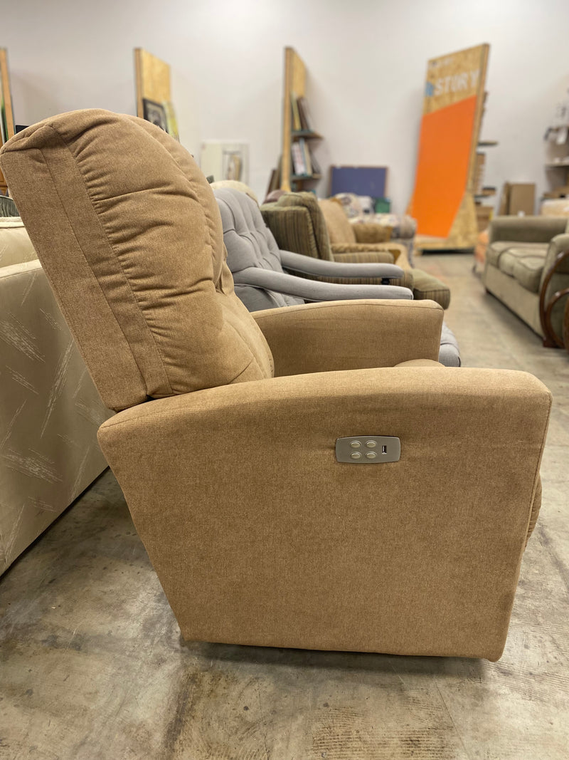 Tan Electric Recliner Chair