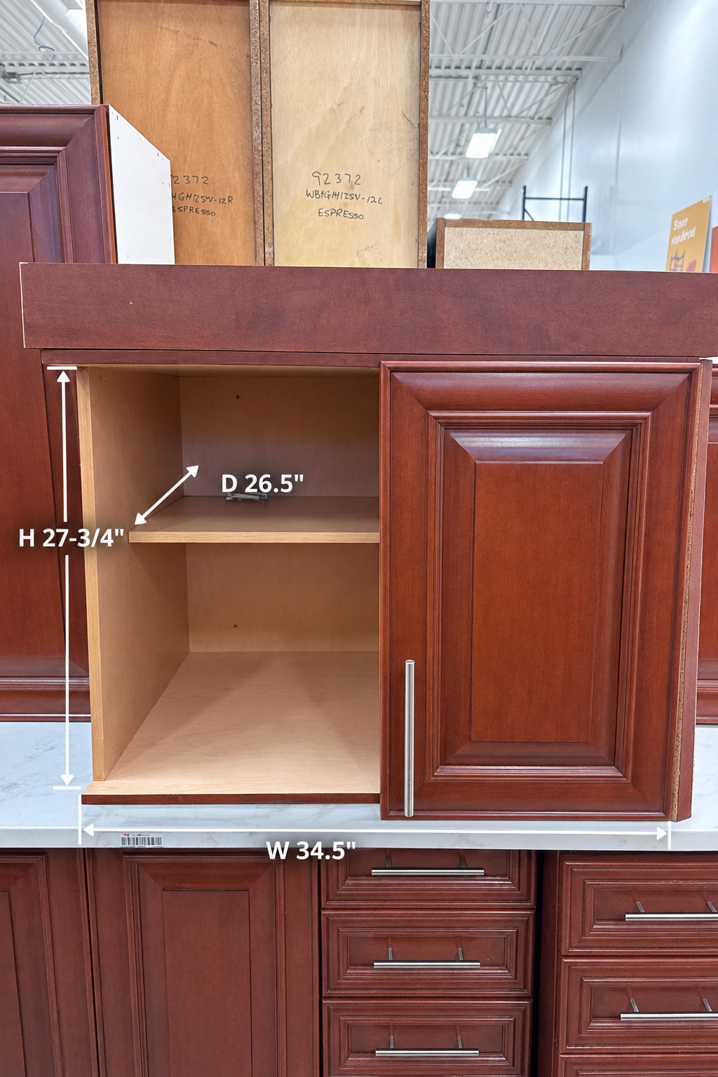 Set of Kitchen Cabinets in Brown