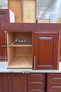 Set of Kitchen Cabinets in Brown