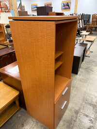 Tall Beechwood Storage Cabinet