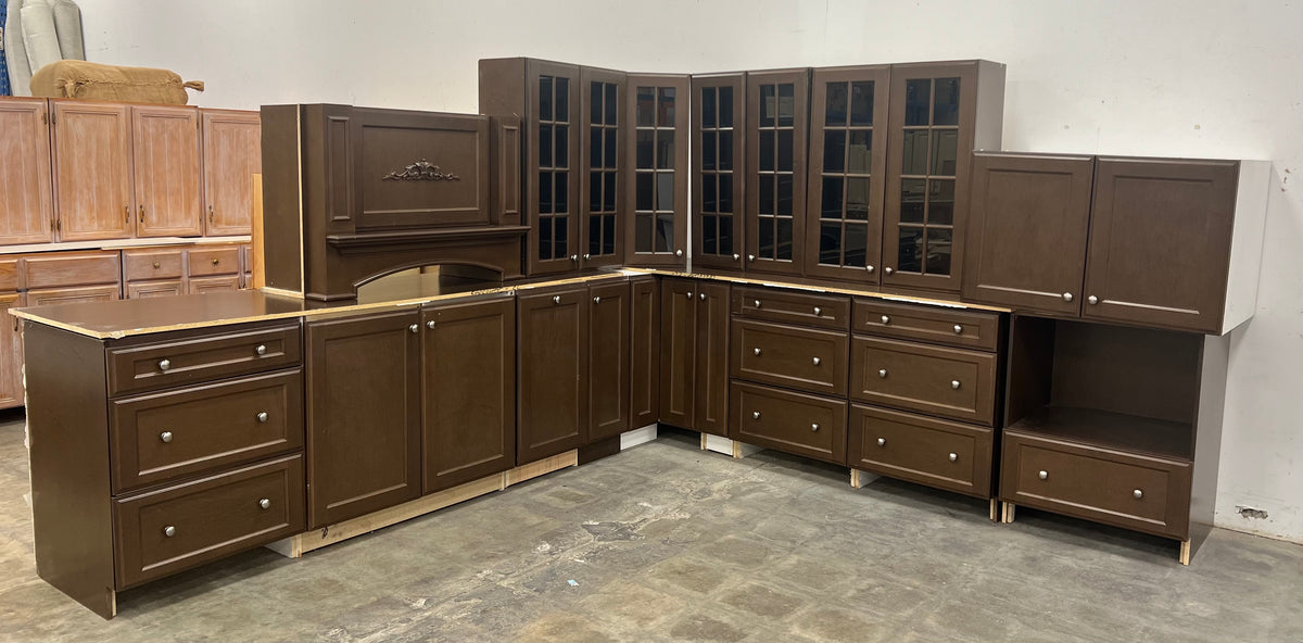 Chocolate Brown Transitional Kitchen