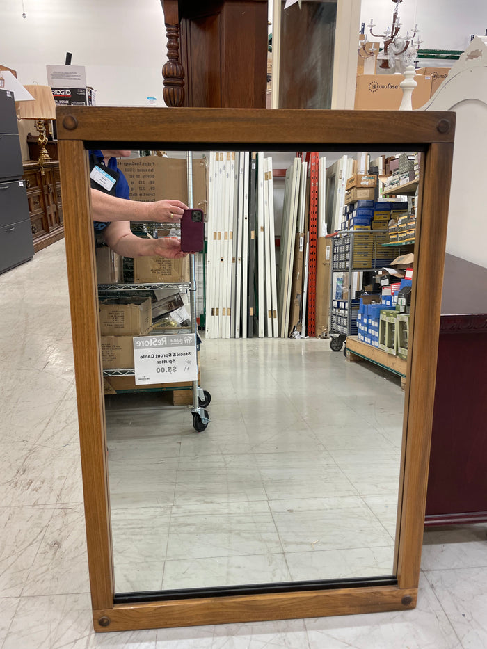 Wood Frame Mirror 39.75 in H x 27 in W