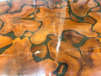 Burled Wood Coffee Table Coated in Epoxy