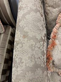 Traditional Dark Tan Floral Sofa