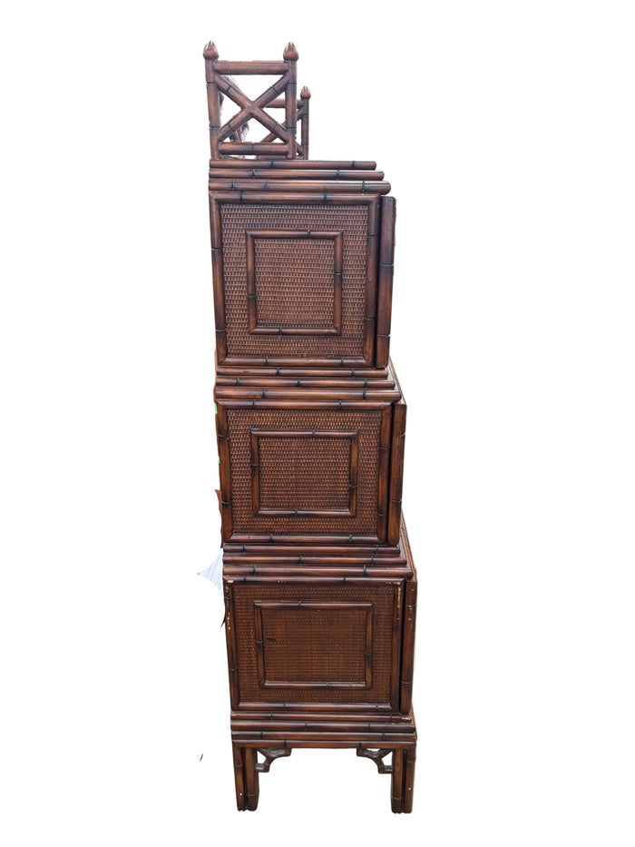 Vintage Mid-Century Three-Tiered Cabinet Desk