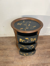Oval 3-Drawer End Table