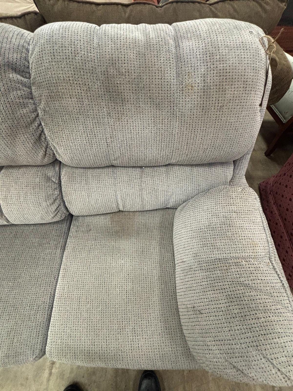 Grey Fabric 3-Seater Sofa