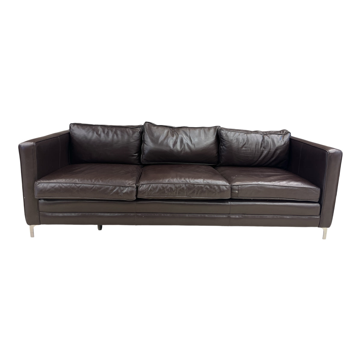 Brunswick Chocolate Genuine Leather Sofa