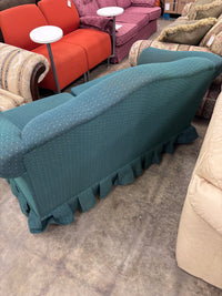 Teal Loveseat with Skirted Bottom