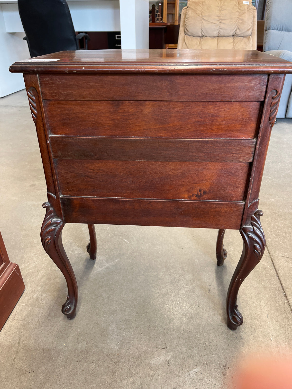22"W Wood Side Table with 2 Drawers