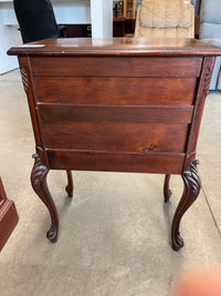 22"W Wood Side Table with 2 Drawers