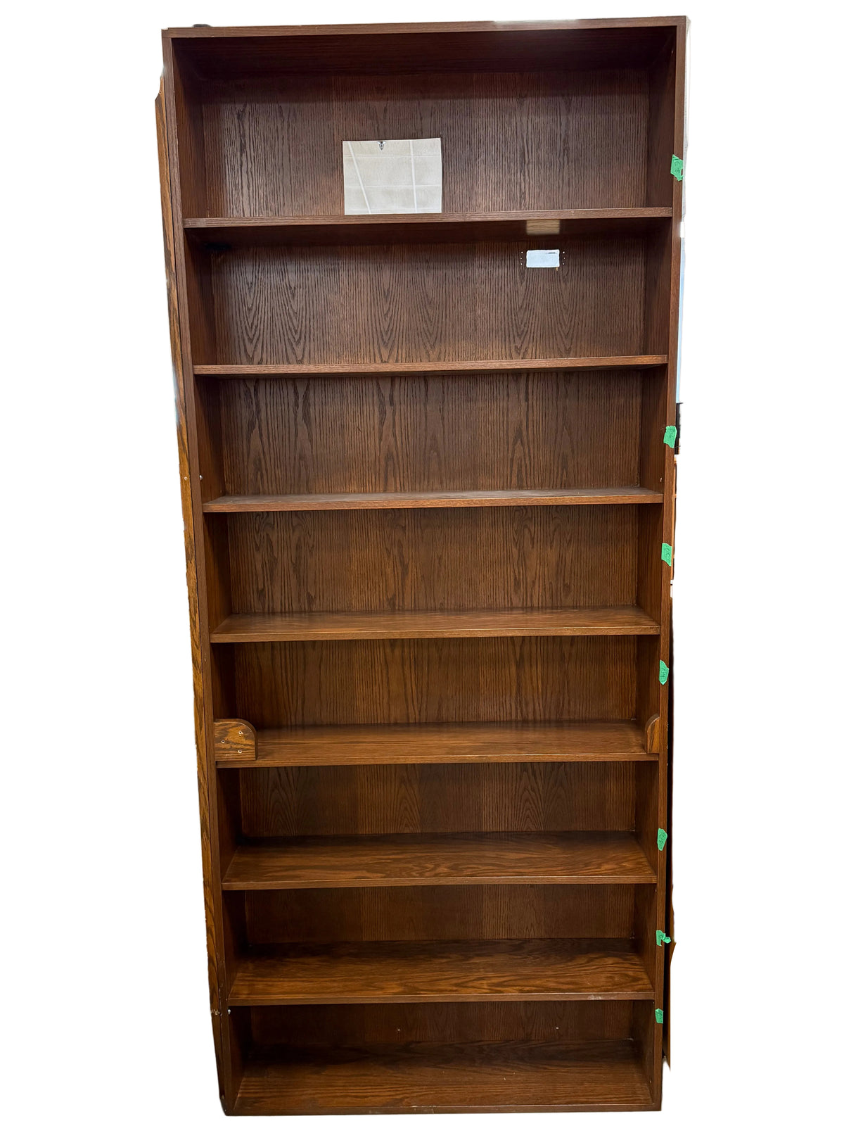 Tall Brown 7-Shelf Bookcase