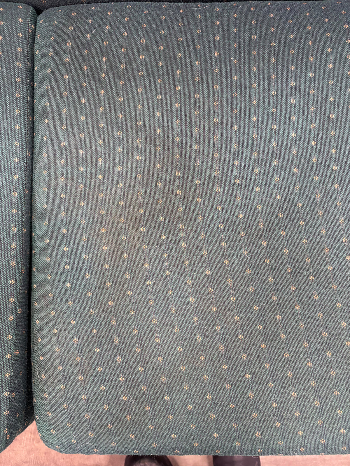 Teal Loveseat with Skirted Bottom