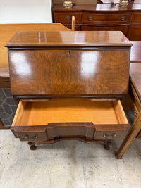 Dark Brown Slant-Front Secretary Desk