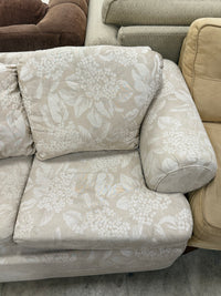 Traditional 3-Seater Floral Damask Cream Sofa