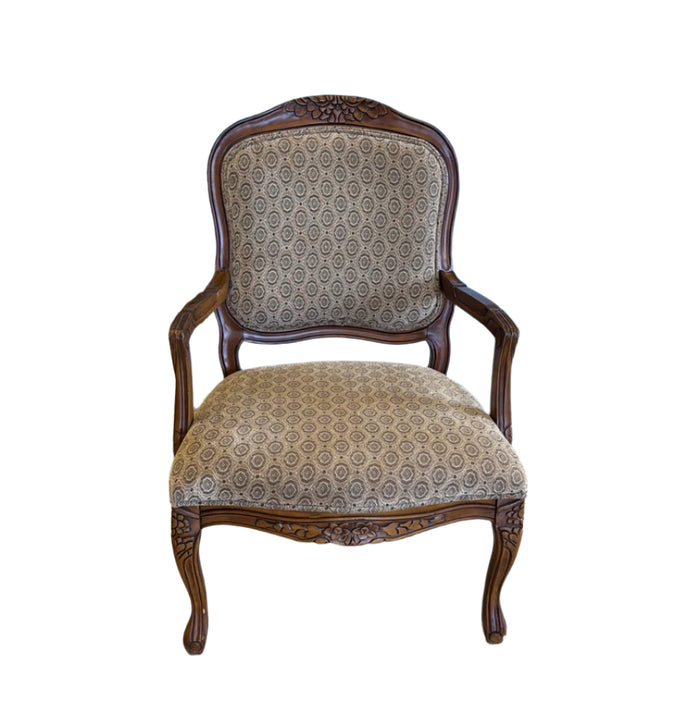 Bergere Accent Armchairs - A Pair