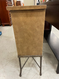 Tile-look Console Table in Gold, Browns and Tans