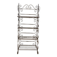 Brown Wrought Iron Bakers Rack