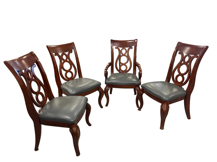 4-Piece Traditional Cherry Wood Antique Dining chairs