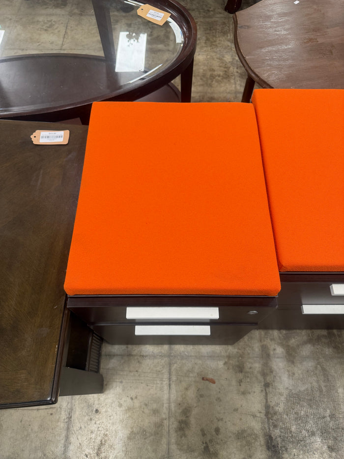 Mobile 2-Drawer Pedestal Cabinet (Orange)