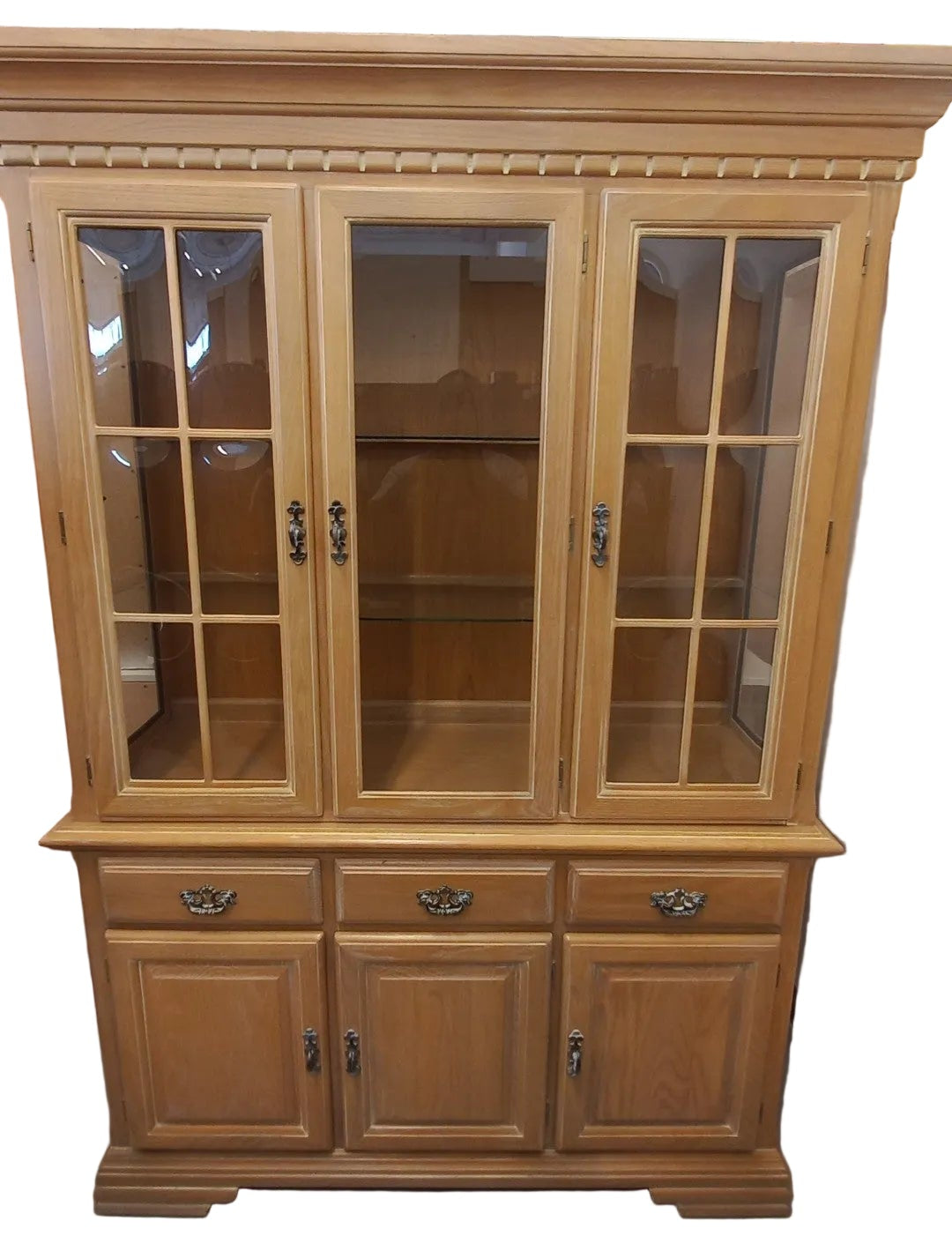 Light Oak China Hutch