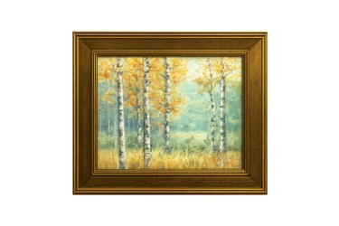 Acrylic Birch Forest Painting